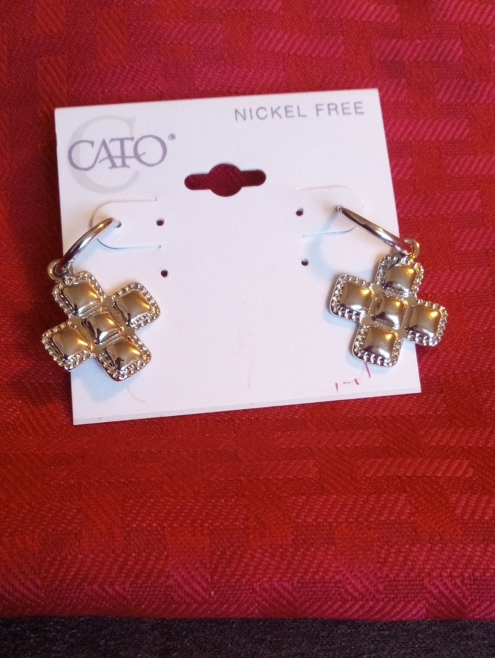 Brand New CATO Cross Hoop Earrings
